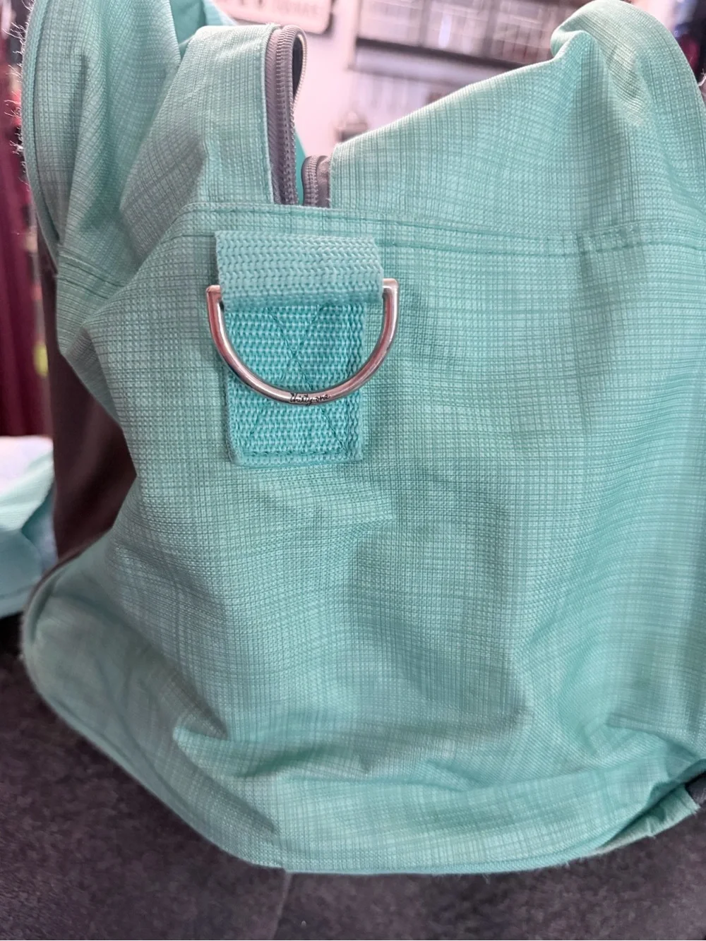 Thirty-One Mint Green Proverbs 22:6 Gym Travel Duffel Bag Multi Pocket
